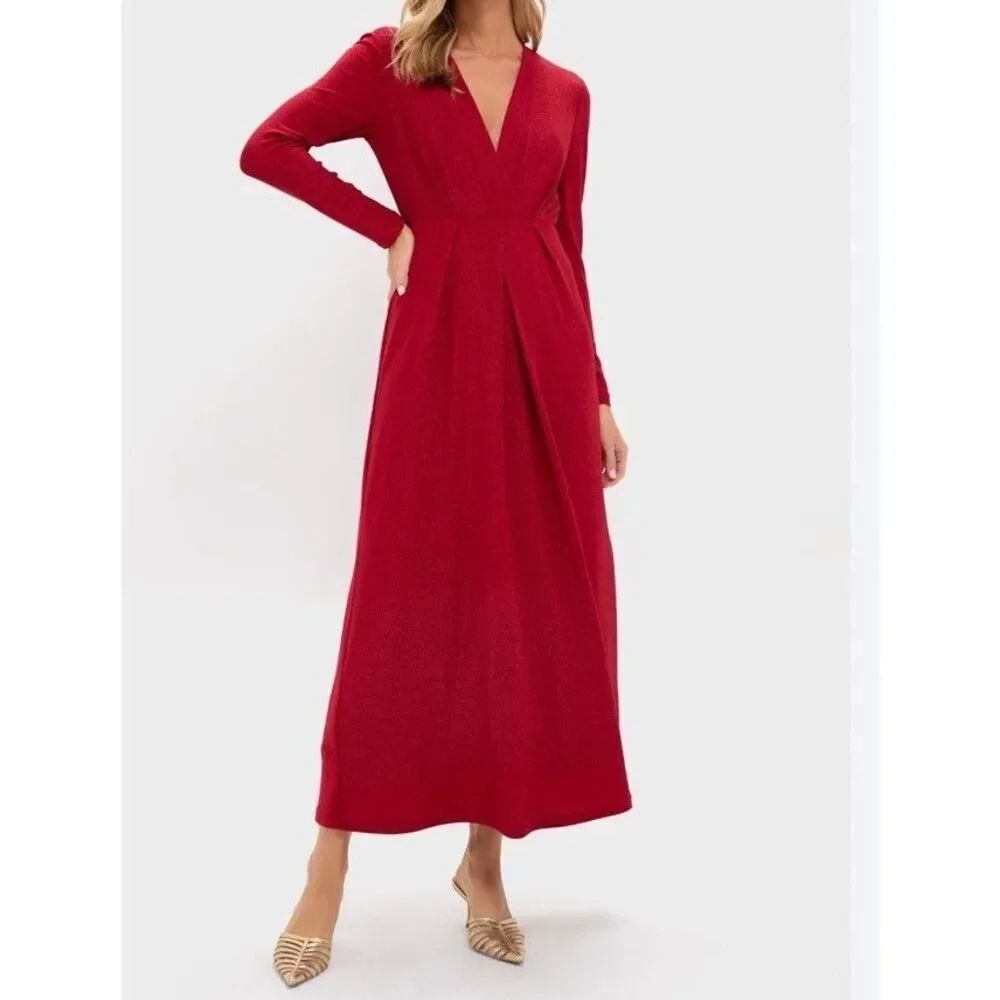 NWT Tuckernuck Hyacinth House Red Shimmer Angelina Gown Holiday Party Dress S